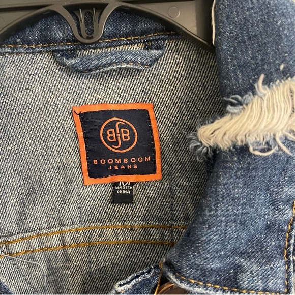 Custom Made Distressed Jean Jacket with Tribal Patches, Festival, Coachella - Picture 8 of 9